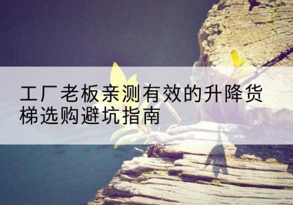 乳源升降货梯怎么选-工厂老板亲测有效的升降货梯选购避坑指南